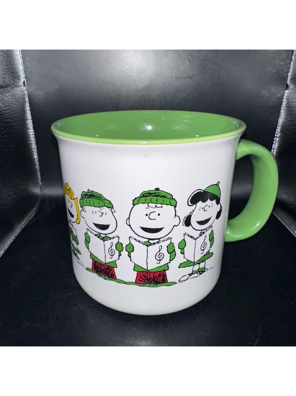 NWOT Peanuts Snoopy Gibson 20oz Ceramic Oversized Green MERRY Christmas Mug Cup